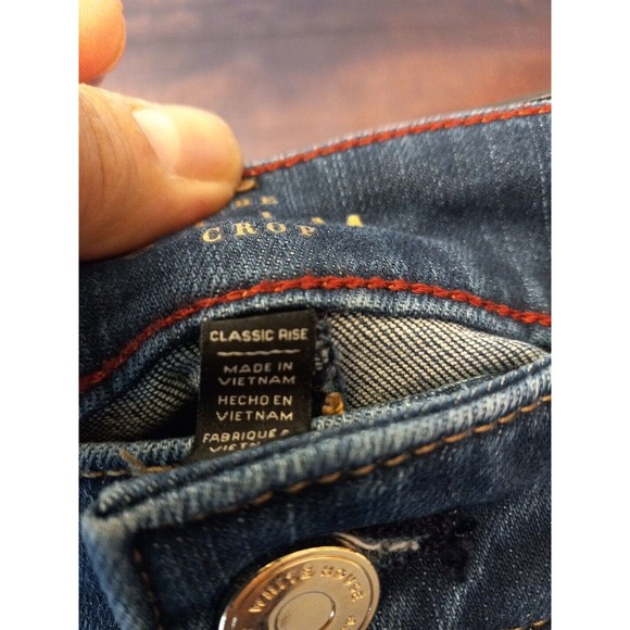 Whbm Womens Slim Crop Denim Cuffed Jeans‎ Size 6 - Picture 4 of 15